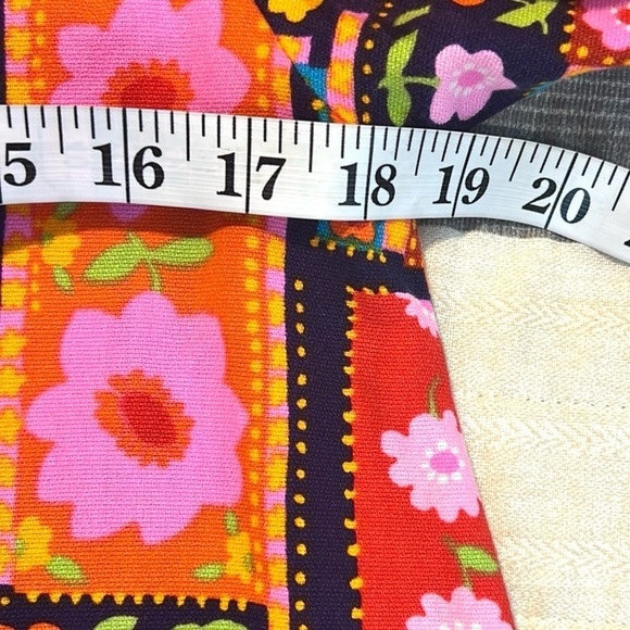 VTG 60’s,Button-Front,High Tie-neck CocktailLounge Dress,Vibrant,POCKETS, Size M - Picture 6 of 9